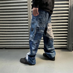 Pantalon Jean Intervenido Retazos Bones Hype Talle Unico
