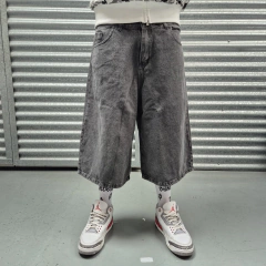Bermuda Short Baggy Jorts Capri Washed Gris en internet