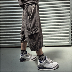 Bermuda Short Washed Gris Baggy - KITCH TECH