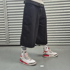 Bermuda Short Baggy Jorts Capri Negro - KITCH TECH