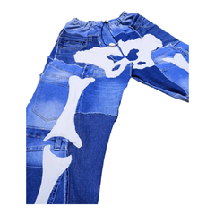 Pantalon Jean Intervenido Retazos Bones Hype Talle Unico - tienda online