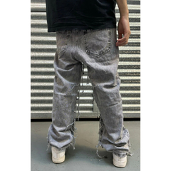 Jean Baggy Ripped Desflecado Gris 1 en internet