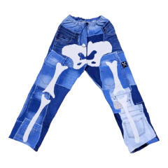 Pantalon Jean Intervenido Retazos Bones Hype Talle Unico - KITCH TECH