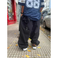 Pantalon Cargo Grizzly Ancho Negro Doble Capa - tienda online