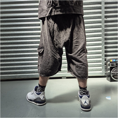 Bermuda Short Washed Gris Baggy - tienda online