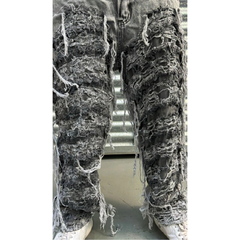 Jean Baggy Ripped Desflecado Gris 1