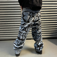 Pantalon Jean Intervenido Graffiti Hip Hop Baggy