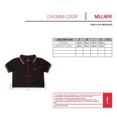 Chomba crop Navy Blue/Rojo - comprar online