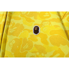 Campera Hoodie BAPE Full Zip Shark Camo Yellow Monkey - 220USD