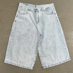 Bermuda Jean Baggy jorts 3/4 Celeste Claro