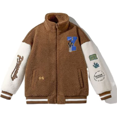 Campera Varsity Jacket Universitaria Polar Brown