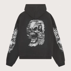 Buzo Hoodie Skull Gun BOXY FIT - comprar online