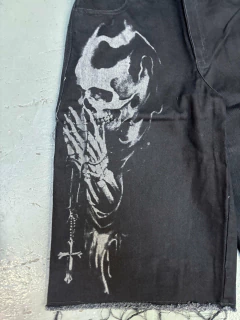 Bermuda Baggy Pray For Death Negro Jorts - KITCH TECH