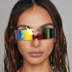 Imagen de Anteojos de Sol Visor Corazon Cyberpunk Dark Metal A008