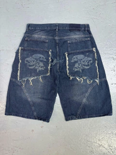 Bermuda Baggy Skeleton Horde Negro Jorts - comprar online