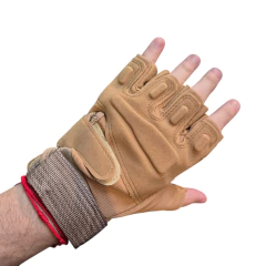 Guantes Tacticos Dedos Cortados Beige on internet