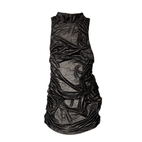 Vestido Microtul Metalizado Brillante Pirris