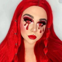 Lentes de Contacto FX Anime Fantasia Cosplay Full Red CL076 en internet