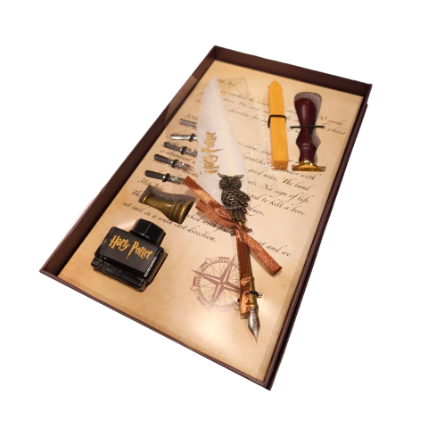 Set Pluma Pro Blanca Harry Potter