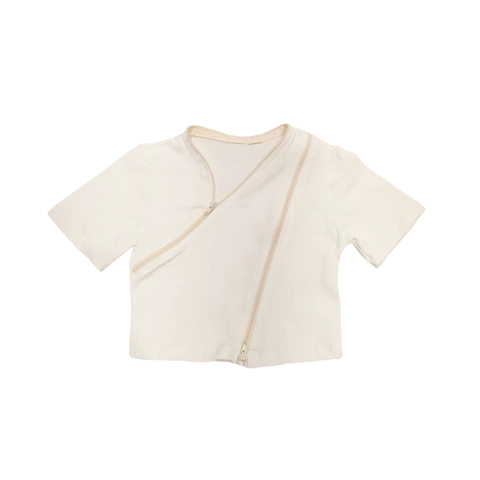 Top Cierres Blanco Creme