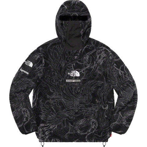 Supreme/The North Face Steep Tech Fleece Pullover Black Dragon - usd700
