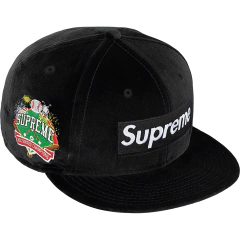 Gorra Supreme/New Era Velour Box Logo Terciopelo - usd200