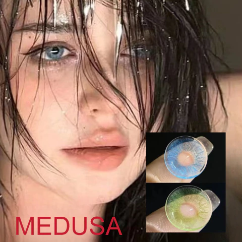 Lentes de Contacto Efecto Real Medusa Azul