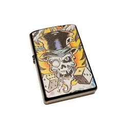 Encendedor Mechero Calavera en llamas con Galera - comprar online