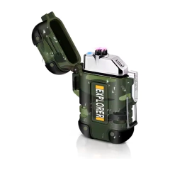 Encendedor Usb Plasma Impermeable Supervivencia - Rojo