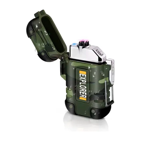 Encendedor Usb Plasma Impermeable Supervivencia - Rojo