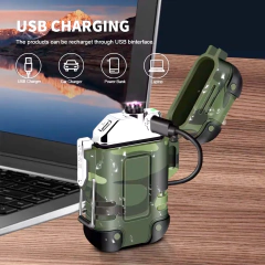 Encendedor Usb Plasma Impermeable Supervivencia - Rojo en internet