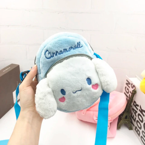Cartera Riñonera Cinnamoroll Cara Peluche