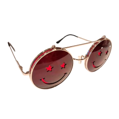 Anteojos De Sol Metal Smile Cara Rojo N°218 - comprar online