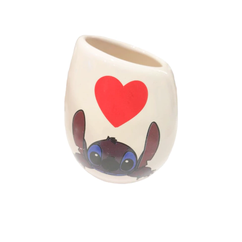Mate Ceramica Stitch corazón