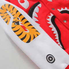 Image of Bape Shark Varsity Jacket Red (AAA) - 150 USD