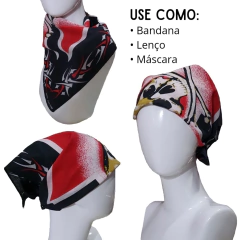 Pañuelo Estilo Calavera Pirata Mercenario Roja Negra - comprar online
