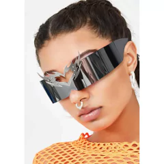 Anteojos de Sol Visor Corazon Cyberpunk Dark Metal A008