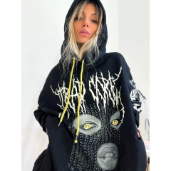 Buzo Hoodie Trap Girl Oversize en internet