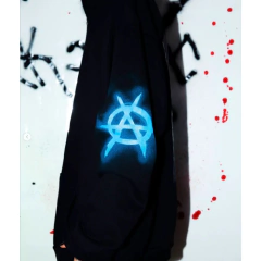 Buzo Hoodie Anarchy Azul Mod 1 Talle Único en internet