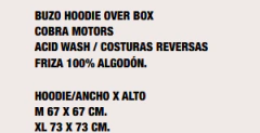 Buzo Hoodie Crop Cobra Motors BOXY FIT en internet