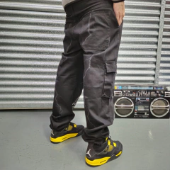 Imagen de Pantalon Jean Ancho Negro Rayos y Cruces