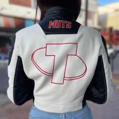 Campera Top Motomami Simil-Cuero MUTS 321 Blanca - KITCH TECH