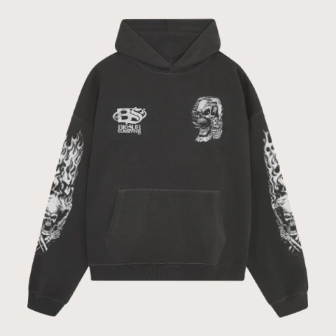 Buzo Hoodie Skull Gun BOXY FIT