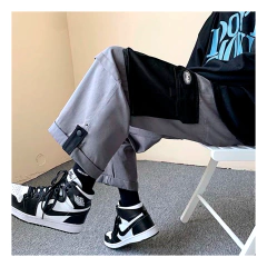 Pantalon Baggy Palazzo Adaptable Pescador Skate Gris D1023 en internet