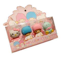 Pack Gomas Sanrio Kitty Kuromi Personajes en internet