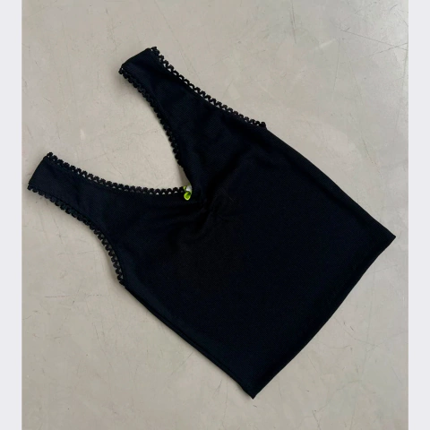 Top Morley Puntilla Negro y Blanco