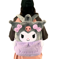 Mochila Kuromi Bicolor Peluche 43cms Sanrio en internet