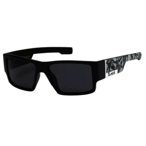 Anteojos de Sol Gafas Locs Negro Metal skull N°91085