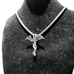 Cadena con dije Acero Inoxidable Espada Serpiente Goth en internet