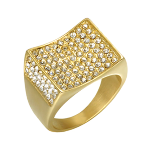 Anillo Simil Oro C/ Strass Modelo 3